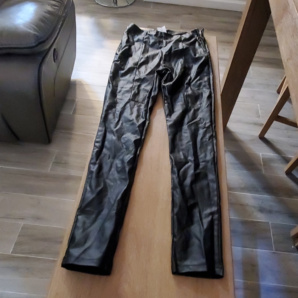 Black leather pants